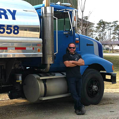 John Fehr with Blue